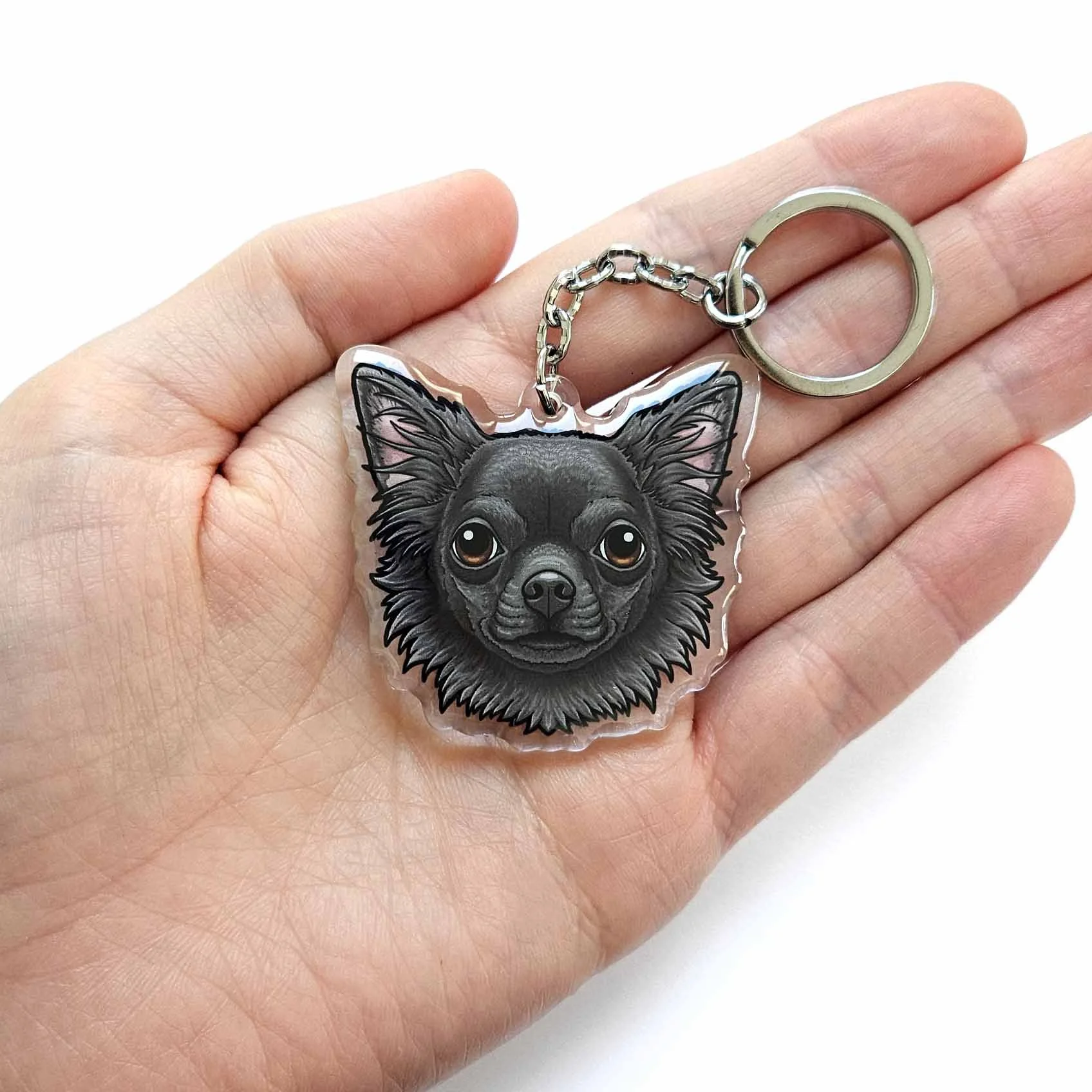 小物 ANIMAL HEAD KEYCHARM Animal Cutie Heads with Bell Charm Keychains | Kawaii Panda